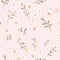 Light Floral Whispers: Tiny Flowers Pattern on Pastel Pink Backdrop