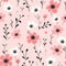 Light Floral Whispers: Tiny Flowers Pattern on Pastel Pink Backdrop