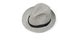 Light gray brim hat with black band, unisex, white background