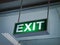 Light green Exit sign