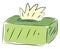 Light green tissue box vector illustration