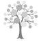 Light grey communication tree, vector illustration