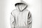 light grey unisex hoodie mockup free size isolated on white background