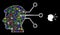 Light Hatched Network Neural Interface Icon