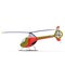 Light Helicopter On White Background 3D Illustration Isolated