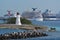 Light House and Cruise ships