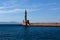 Light house harbor Hania, Crete, Greece