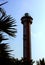 The light house with palm leaves near manora fort.