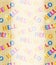 Light Invitation Card or Banner on Colorful Backdrop