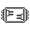 Light junction box icon outline vector. Safety light