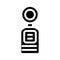 Light meter measuring equipment glyph icon vector illustration