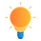 Light modern bulb icon, isometric style