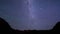 Light of the moon and the Milky Way. Time Lapse.