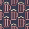Light neon beer cups seamless pattern background vector illustration