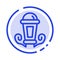 Light, Night, Lamp, Lantern Blue Dotted Line Line Icon