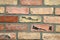 Light orange face brick wall background texture