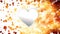 Light Orange Valentines Day Heart Background