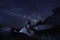 Light Painted Girl With Milky Way in Joshua Tree National Park