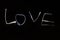 Light painting the word love