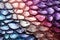 A light pastel glitter crystal background made from crocodile skin pattern. AI Generative