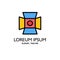 Light, Photo, Photography, Studio Business Logo Template. Flat Color