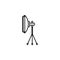 light for photography. Element of job lighting icon for mobile concept and web apps. Thin line light for photography can be used f