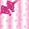 Light pink background with ribbon and bow