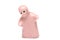 A light pink miniature classic clay halloween ghost display figurine