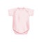 Light pink newborn baby onesie - realistic isolated mockup