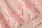 Light Pink Tulle With Lace Border Texture. Generative AI