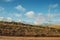 Light pole on deserted dirt road