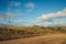 Light pole on deserted dirt road