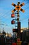 Light pole and traffic light sign It is used for trains to be installed on the railways. Blue sky