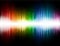 Light pulse party on rainbow colored background