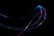 Light purple blue line effect on black background. dark abstract background with glowing wave. Shiny moving lines design element.