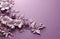 A light purple design background with ornamental flowers, AI generated