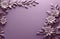 A light purple design background with ornamental flowers, AI generated