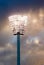 Light Pylon at a Sport Stadium at Sunset