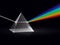 Light rays in prism. Ray rainbow spectrum dispersion optical effect in glass prism. Educational physics vector