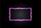 Light rectangle pink lightning png. Frame made of fire light effect. Luminous frame for Element for your design