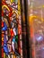 Light refections of a stained glass window