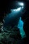 Light Seeps Into Underwater Cavern