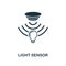 Light Sensor icon. Monochrome style design from sensors icon collection. UI and UX. Pixel perfect light sensor icon. For web desig