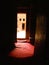 Light shadows dark doorway church Africa