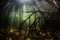 Light and Shadows in Mangrove Forest Near Flores, Indonesia