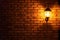 Light shine block brick wall Beautifully arranged texture background