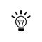 Light sign ideas lightbulb, web icon. vector