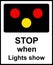 Light signals ahead at level crossing, bridge or airfield