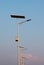 Light with solar panel, post solar street lamp