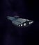 Light Spaceship Battle Cruiser Passing a Nebula